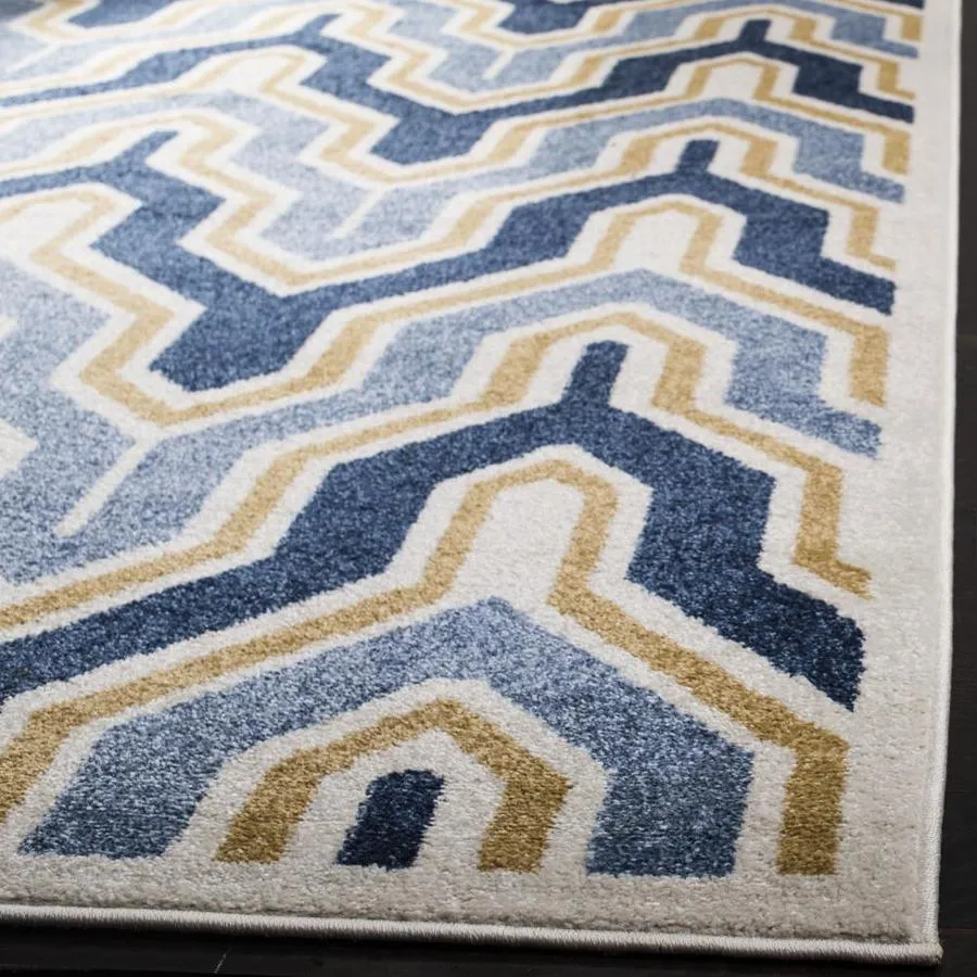 Safavieh Amherst Barkley 3 x 5 Ivory/Gold Indoor/Outdoor Abstract Mid-Century Modern Throw Rug, photo 2 of 7