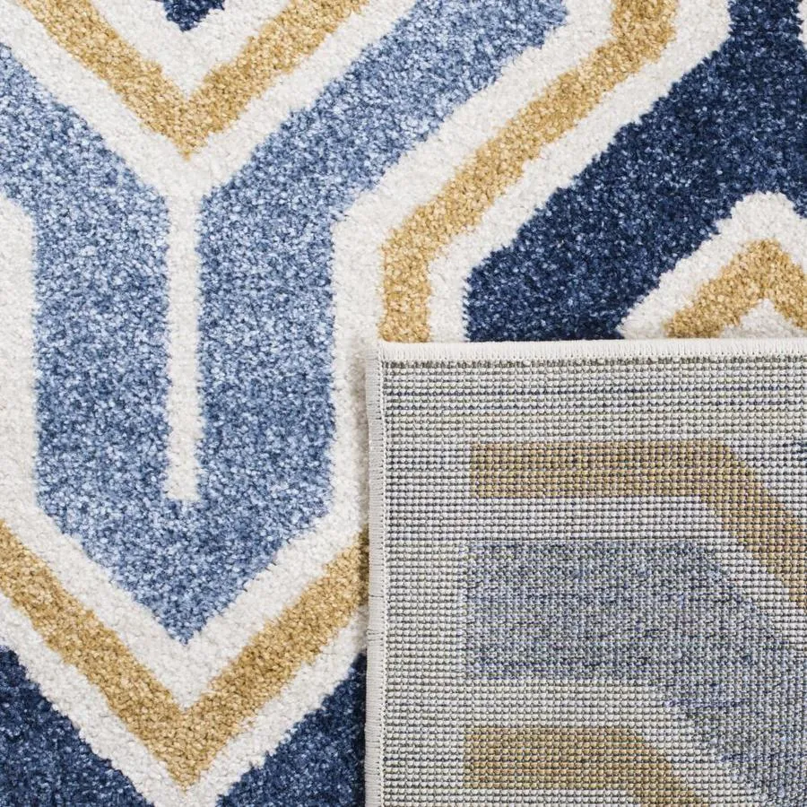 Safavieh Amherst Barkley 3 x 5 Ivory/Gold Indoor/Outdoor Abstract Mid-Century Modern Throw Rug, photo 3 of 7