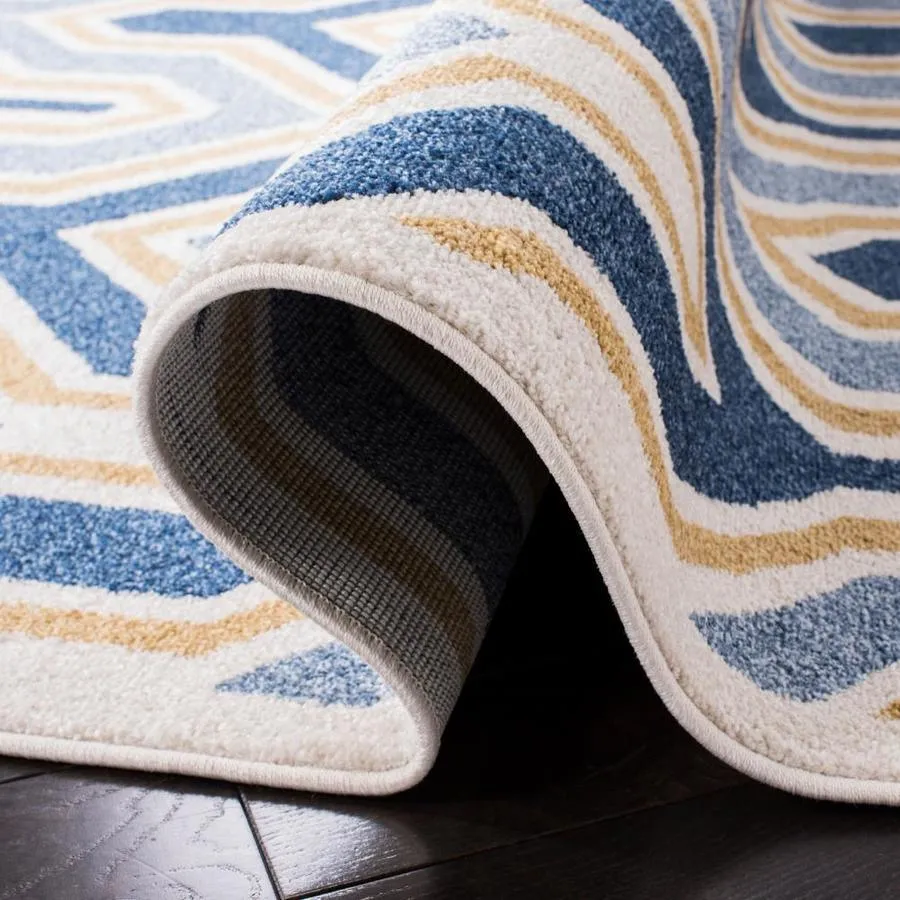 Safavieh Amherst Barkley 3 x 5 Ivory/Gold Indoor/Outdoor Abstract Mid-Century Modern Throw Rug, photo 5 of 7
