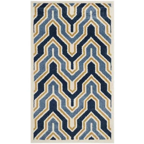 Safavieh Amherst Barkley 3 x 5 Ivory/Gold Indoor/Outdoor Abstract Mid-Century Modern Throw Rug, photo 7 of 7