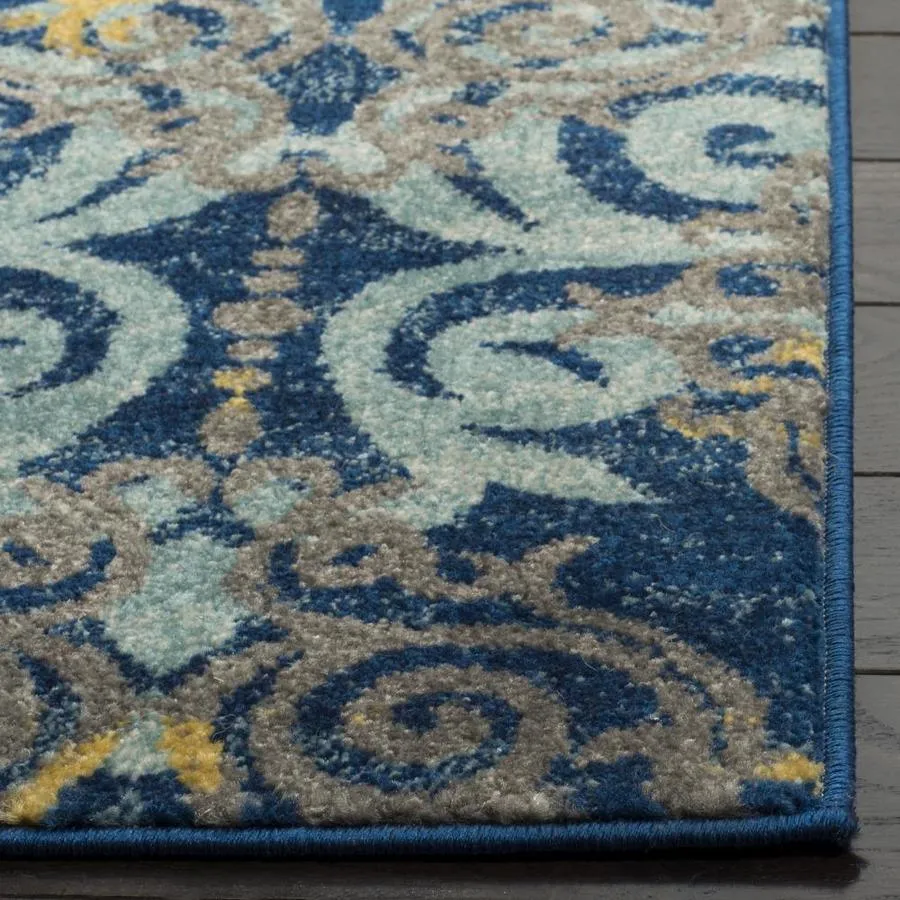 Safavieh Evoke Rigby 2 x 7 Royal/Light Blue Indoor Abstract Bohemian/Eclectic Runner, photo 2 of 4