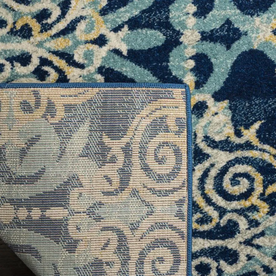 Safavieh Evoke Rigby 2 x 7 Royal/Light Blue Indoor Abstract Bohemian/Eclectic Runner, photo 3 of 4