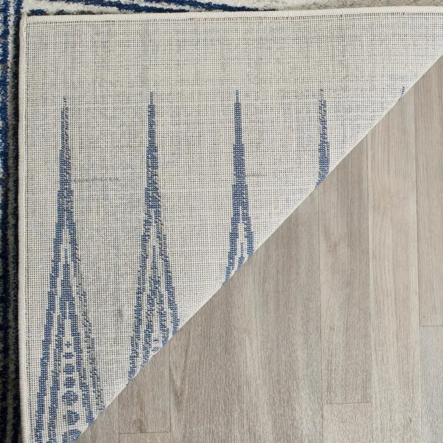 Safavieh Evoke Layla 2 x 7 Ivory/Blue Indoor Abstract Bohemian/Eclectic Runner, photo 3 of 4