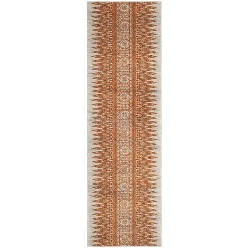 Safavieh Evoke Layla 2 x 7 Ivory/Orange Indoor Abstract Bohemian/Eclectic Runner, photo 4 of 4