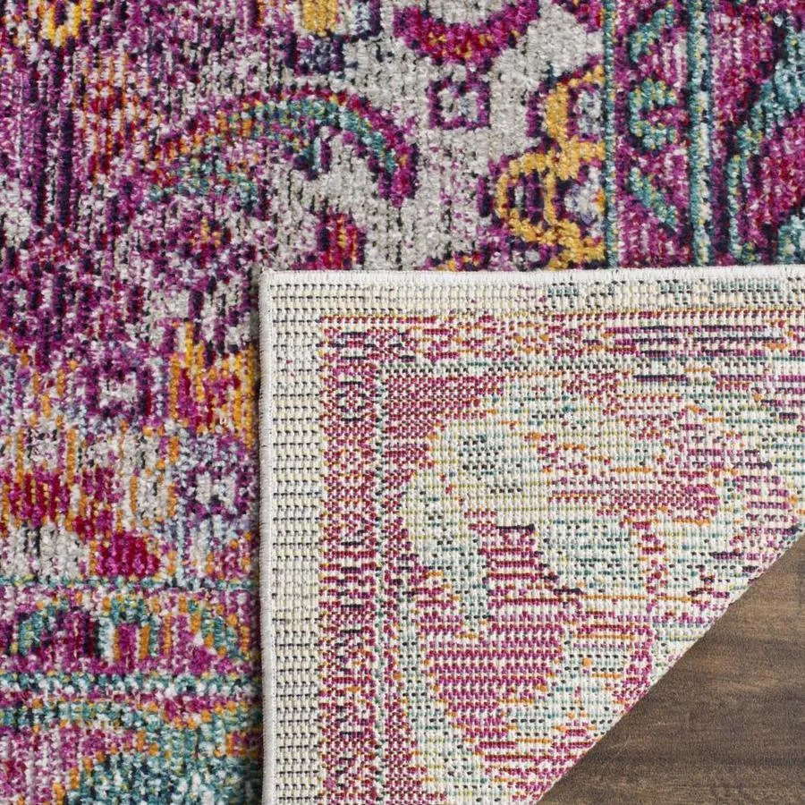 Safavieh Crystal Tristan 5 x 8 Light Blue/Fuchsia Indoor Floral/Botanical Oriental Area Rug, photo 3 of 4