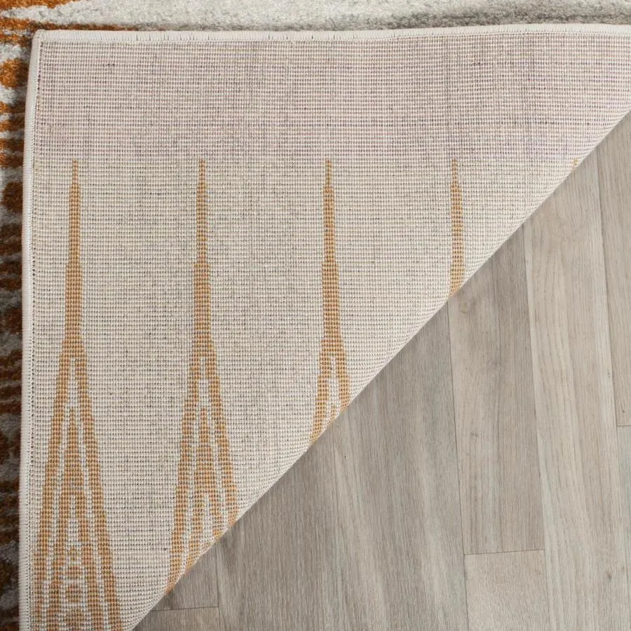 Safavieh Evoke Layla 2 x 11 Ivory/Orange Indoor Abstract Bohemian/Eclectic Runner, photo 3 of 4