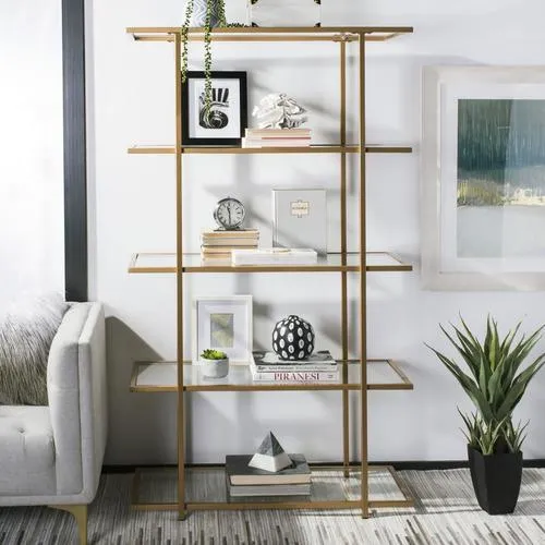 Safavieh Francis Gold/Clear Metal Etagere, photo 5 of 5