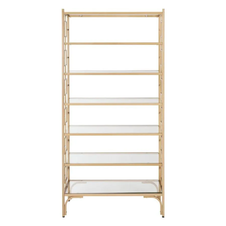 Safavieh Brooklyn Gold/Clear Metal Etagere, photo 3 of 6