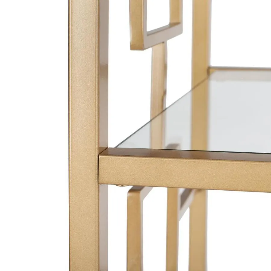 Safavieh Brooklyn Gold/Clear Metal Etagere, photo 2 of 6