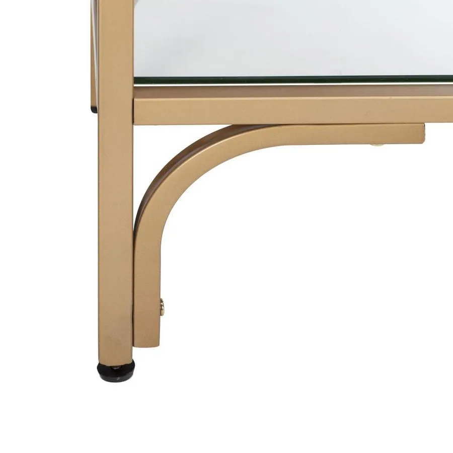 Safavieh Brooklyn Gold/Clear Metal Etagere, photo 5 of 6