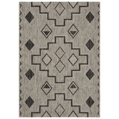 Safavieh Courtyard Tahoe 4 x 6 Gray/Black Indoor/Outdoor Geometric Coastal Area Rug, photo 5 of 5