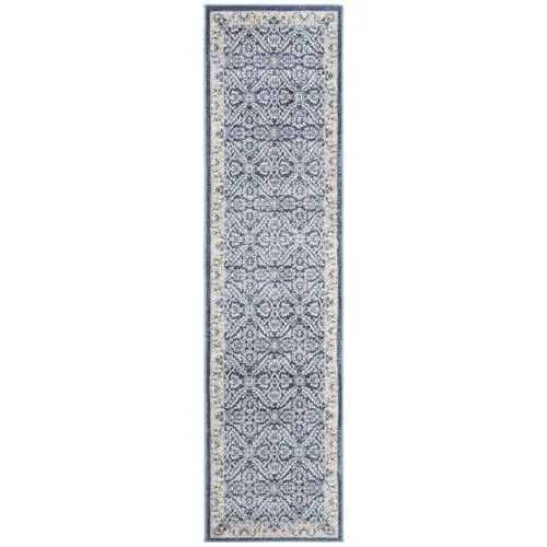 Safavieh Brentwood Jaleh 2 x 8 Navy/Creme Indoor Floral/Botanical French Country Runner, photo 4 of 4