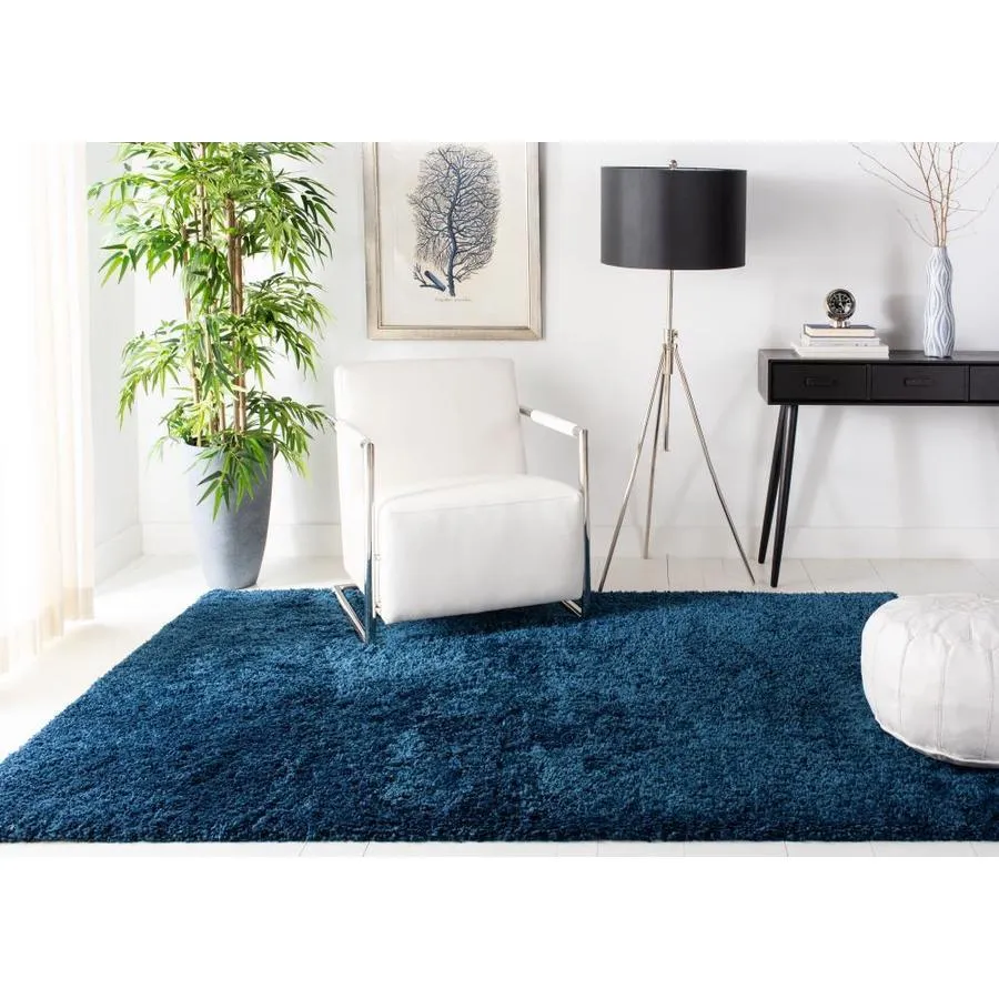 Safavieh Fontana Shag Clarisse 7 x 7 Blue Square Indoor Solid Area Rug, photo 3 of 6