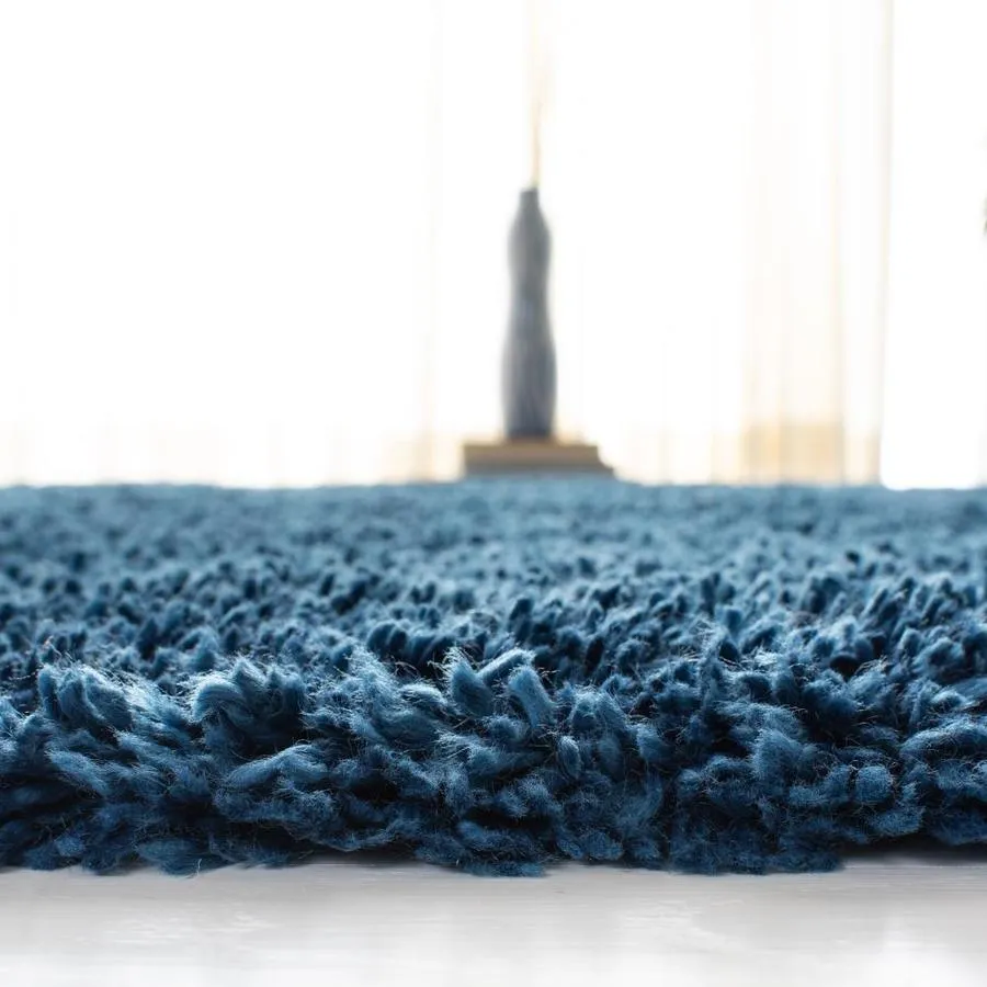 Safavieh Fontana Shag Clarisse 7 x 7 Blue Square Indoor Solid Area Rug, photo 5 of 6