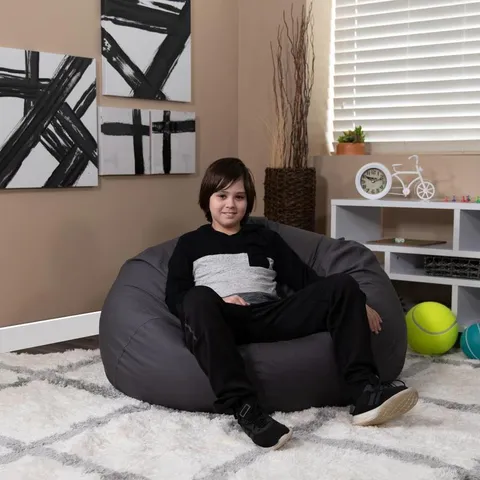 19-in Gray Upholstered Kids Accent Chair
