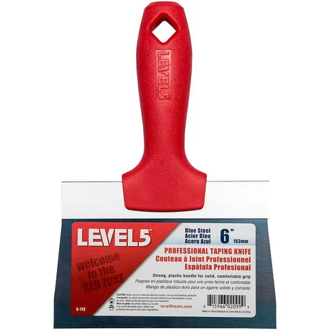 6 in. Blue Steel Taping Knife with Plastic Handle