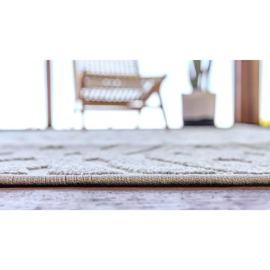 Unique Loom Ella Sabrina Soto Outdoor 2 x 6 Gray Indoor/Outdoor Geometric French Country Runner, photo 4 of 10