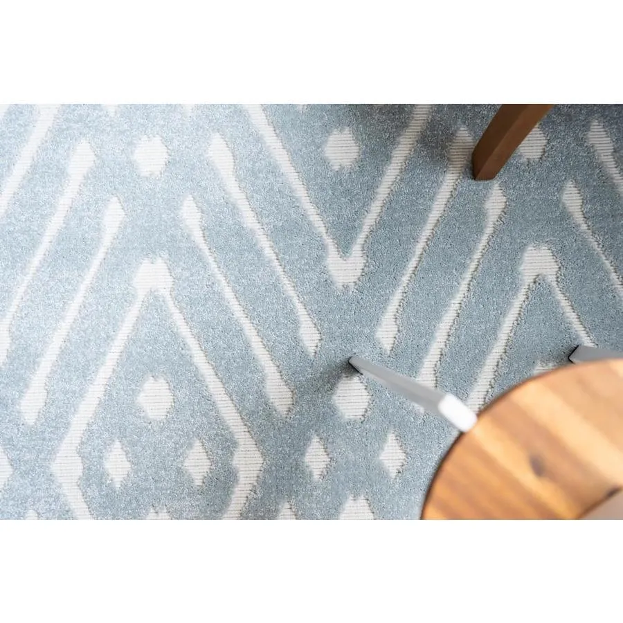 Unique Loom Ella Sabrina Soto Outdoor 4 x 6 Light Blue Indoor/Outdoor Geometric French Country Area Rug, photo 4 of 5