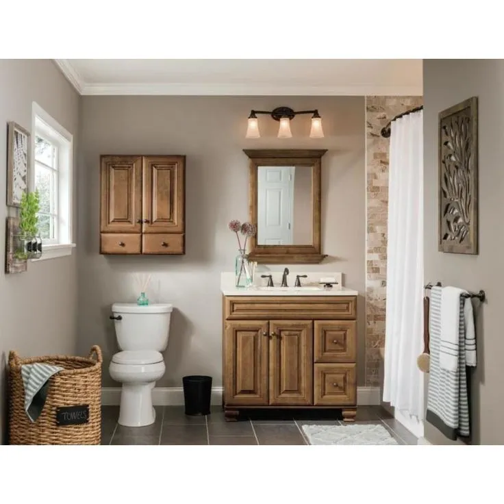 Diamond FreshFit Ballantyne 36-in Mocha with Ebony Glaze Bathroom Vanity Cabinet, photo 8 of 11