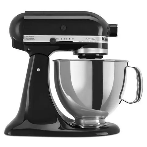 5-Quart 10-Speed Black Residential Stand Mixer