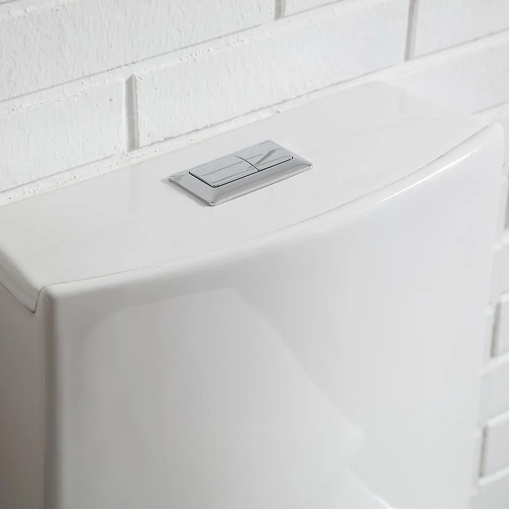 Buxton 1-Piece 1.6 GPF/1.1 GPF Dual Flush Elongated Toilet in White, photo 8 of 11