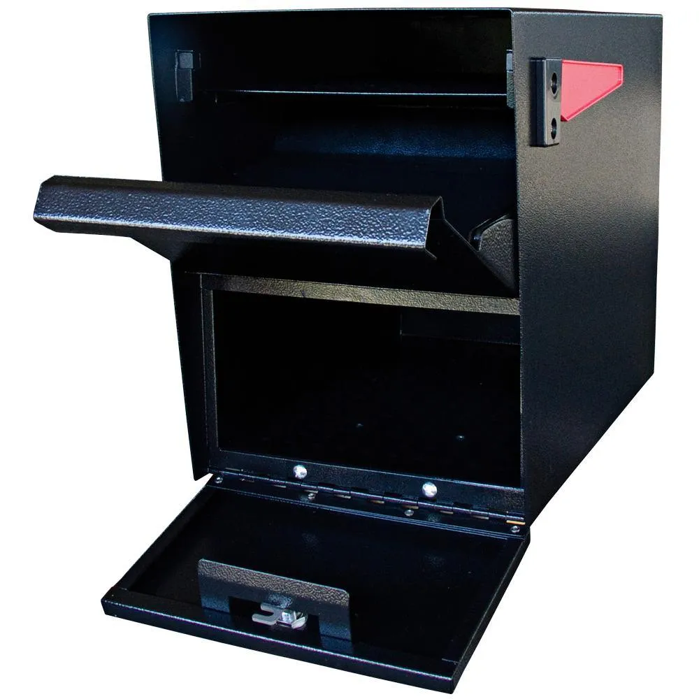 Mail Boss Package Master Locking Post-Mount Mailbox with High Security Reinforced Patented Locking System, Black, photo 3 of 13