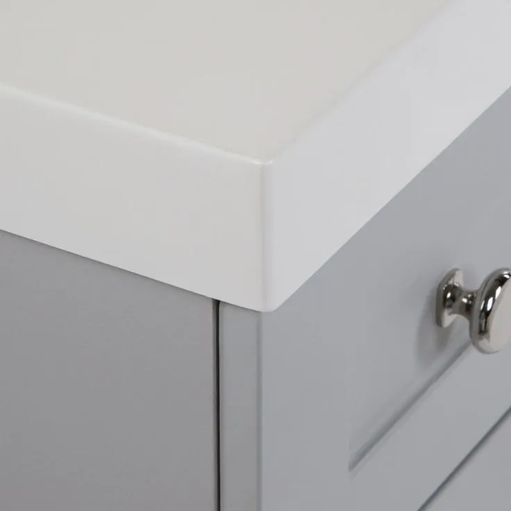 Everdean 48.5 in. W x 18.75 in. D Vanity in Pearl Gray with Cultured Marble Vanity Top in White with White Sink, photo 5 of 11