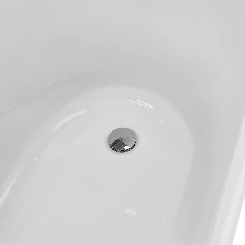 69 in. Acrylic Double Slipper Clawfoot Non-Whirlpool Bathtub in Glossy Black, photo 5 of 10