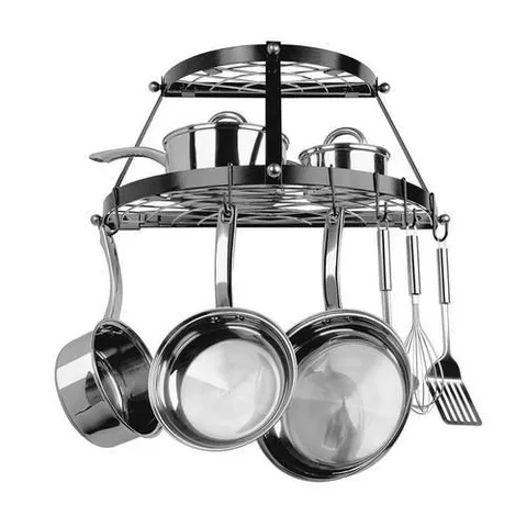 24.362 × 12.5 in Black Half-Circle Pot Rack
