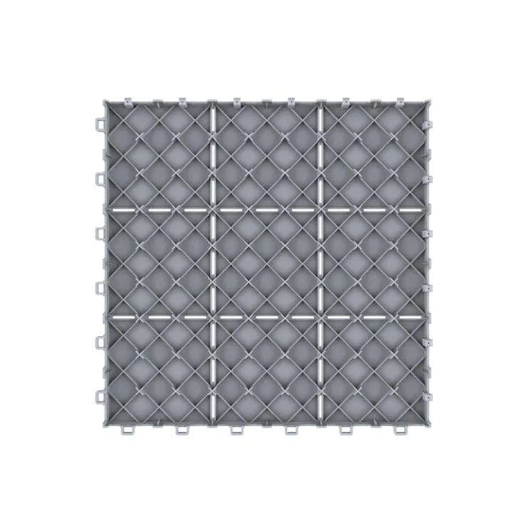 Pure garden Patio and Deck Tiles, Polypropylene, Anti-Slip, Grey Set of 6, photo 6 of 8