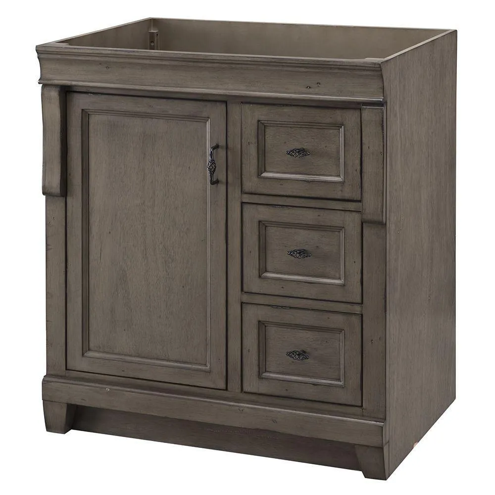 Naples 36 in. W Bath Vanity Cabinet Only in Tobacco with Right Hand Drawers, photo 12 of 33