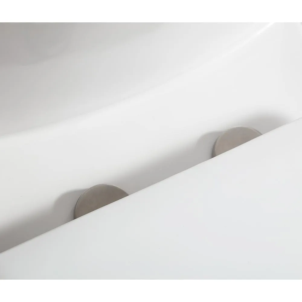 Buxton 1-Piece 1.6 GPF/1.1 GPF Dual Flush Elongated Toilet in White, photo 7 of 11