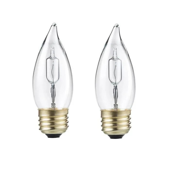 Philips 40-Watt Equivalent BA11 Halogen Bent Tip Candle Light Bulb (2-Pack), photo 6 of 6