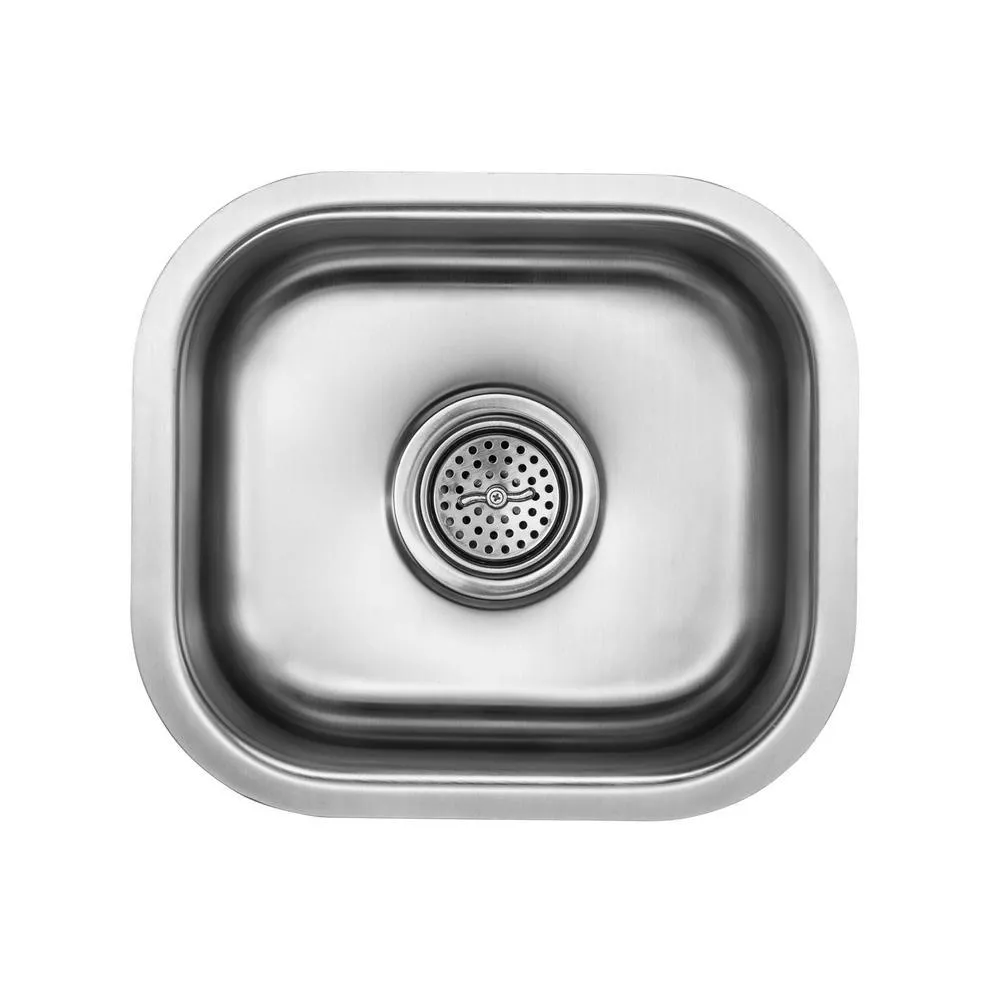 Undermount Stainless Steel 15 in. 18-Gauge Bar Sink in Brushed Stainless with Gooseneck Kitchen Faucet, photo 2 of 5