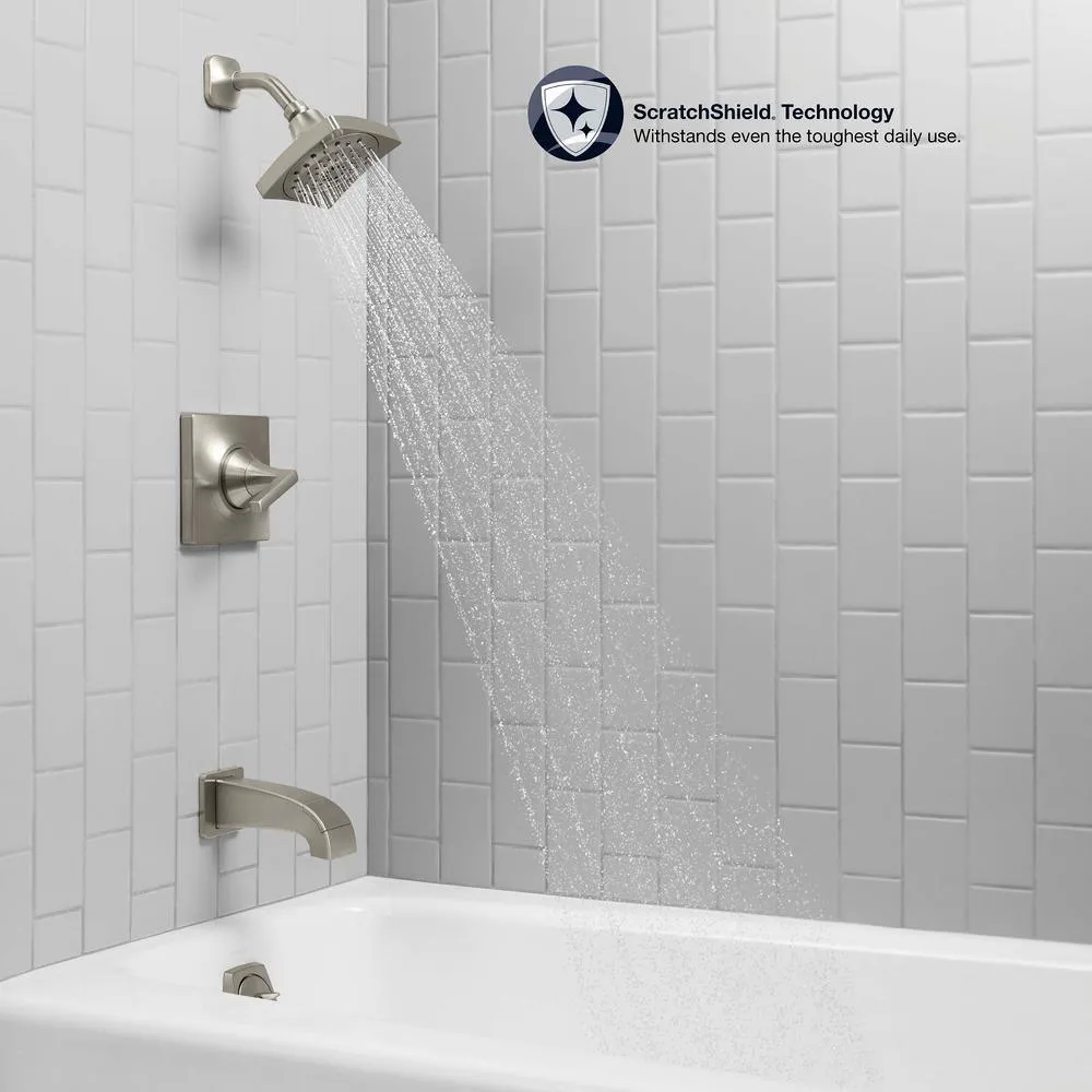 Katun 1-Handle 3-Spray Tub and Shower Faucet in Brushed Nickel (Valve Included), photo 6 of 8