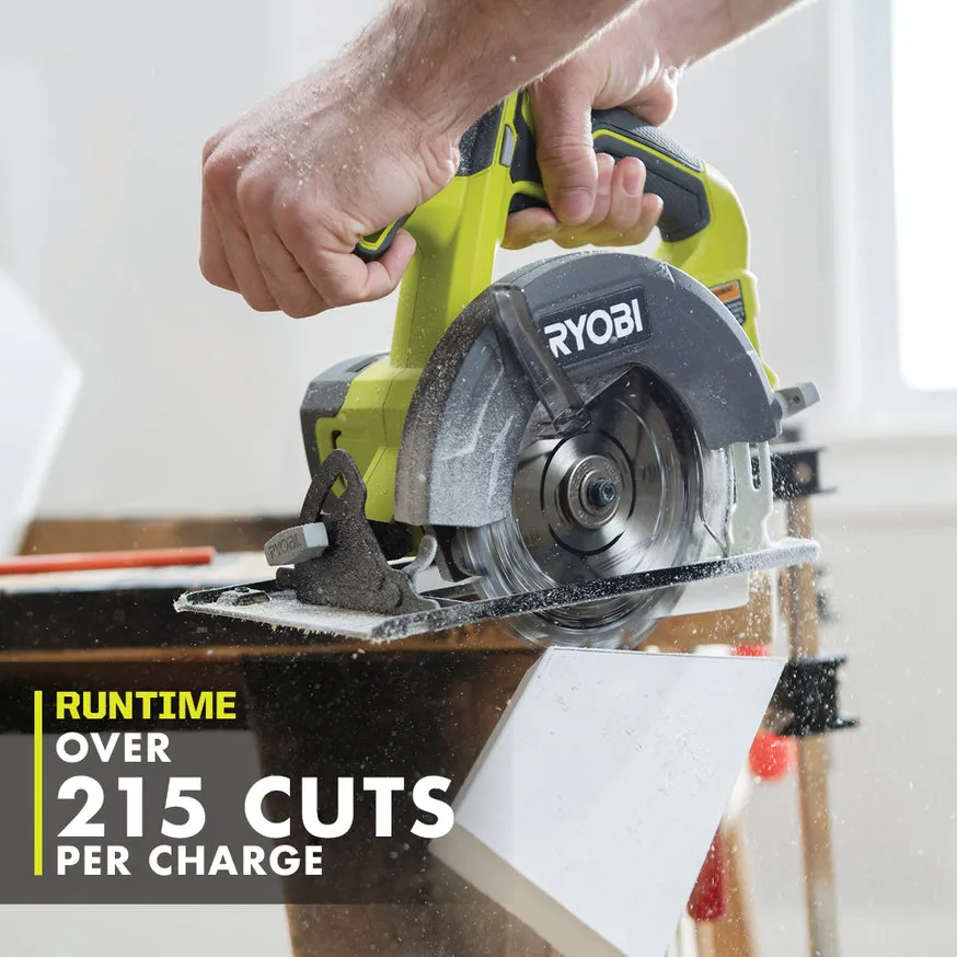 RYOBI 18-Volt ONE+ Cordless 5-1/2 in. Circular Saw Kit with 4.0 Ah Lithium-Ion Battery and 18V Charger, photo 5 of 8