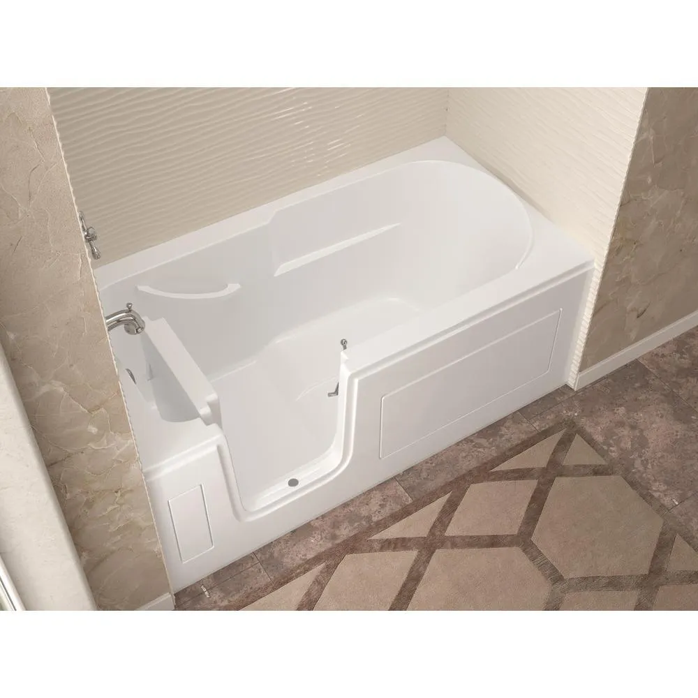 Universal Tubs HD Series 60 in. Left-Drain Step-In Walk-In Soaking Bathtub with Low Entry Threshold, White, photo 6 of 16