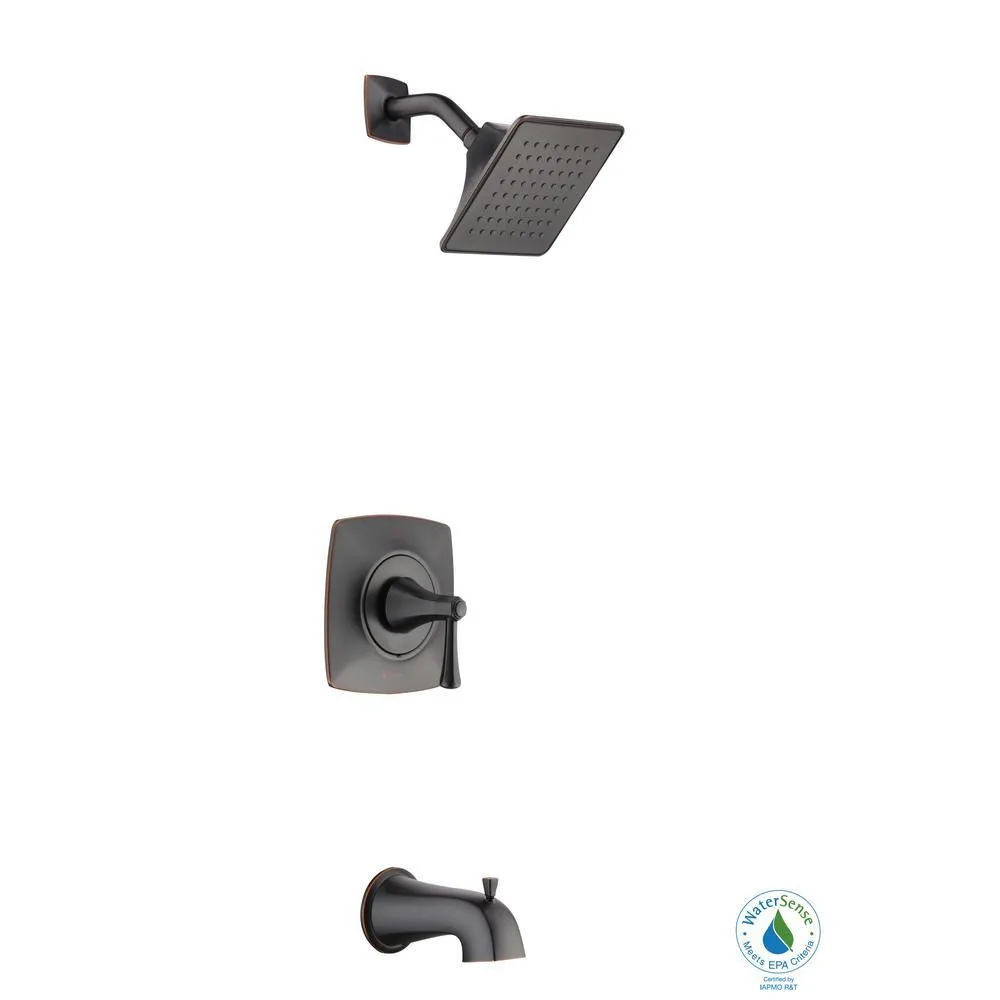Stillmore Single-Handle 1-Spray Tub and Shower Faucet in Bronze (Valve Included), photo 8 of 10