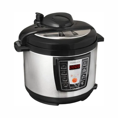 5.2 Qt. Black and Silver Electric Pressure Cooker with Browning Control
