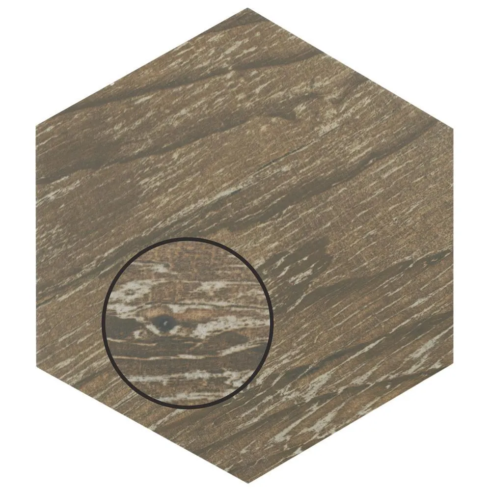 Merola Tile Gaugin Hex Catan Shadow 8-5/8 in. x 9-7/8 in. Porcelain Floor and Wall Tile (11.56 sq. ft. per case), photo 9 of 21