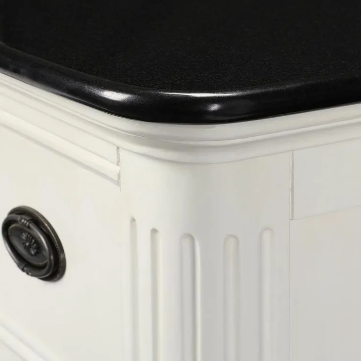 Wellington 44 in. W x 22 in. D Bath Vanity in Ivory with Granite Vanity Top in Black with White Sink, photo 5 of 10
