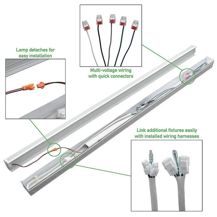 4 ft. 220-Watt Equivalent Integrated LED White Commercial Strip Light Fixture 4000K High Output 5500 Lumens, photo 5 of 9