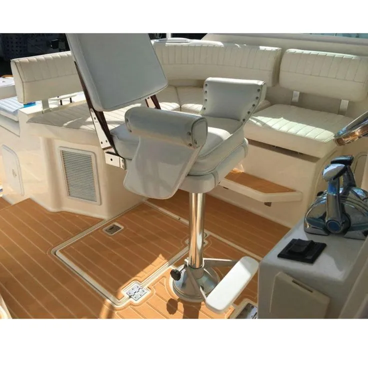 1Pcs 95'' x 35'' Marine Boat Sheet Teak Decking Boat Flooring Mats Yacht Flooring EVA Foam Floor Sheet Non-Skid Self-Adhesive Sea Deck , 5.5mm Thickness, photo 5 of 11