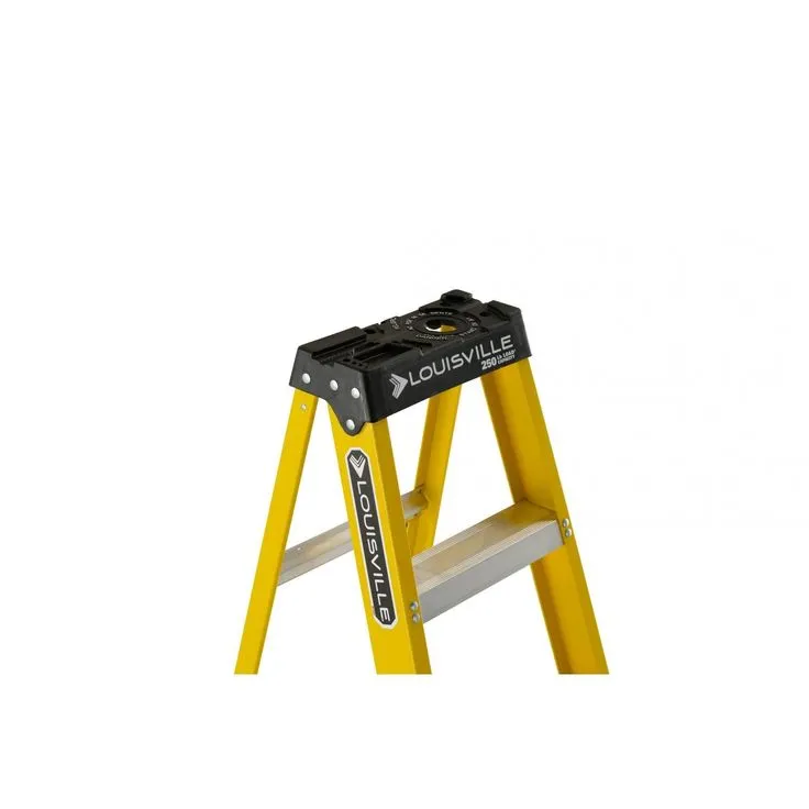 Louisville Ladder 8' Fiberglass Step Ladder, 12' Reach, 250 lbs Load Capacity, W-3118-08, photo 8 of 9
