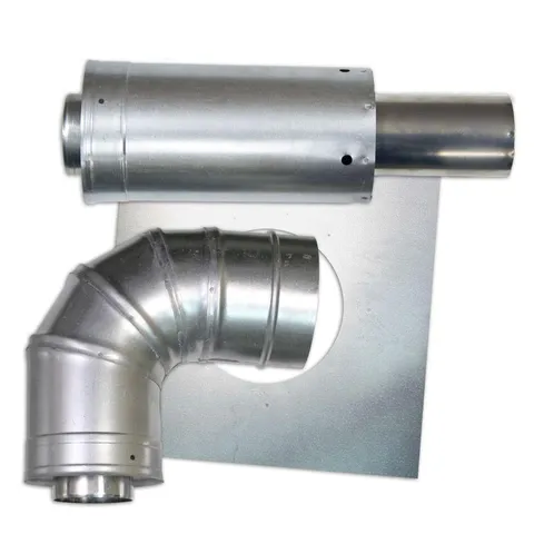 3 × 5 in Horizontal Stainless Steel Concentric Termination Vent Kit for Mid Efficiency Tankless Gas Water Heaters