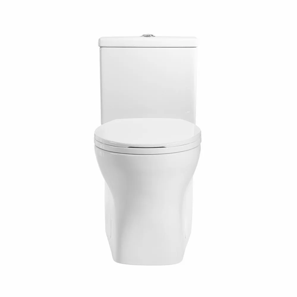 Swiss Madison Sublime II 2-piece 0.8/1.28 GPF Dual Flush Round Toilet in Glossy White, Seat Included, photo 3 of 13