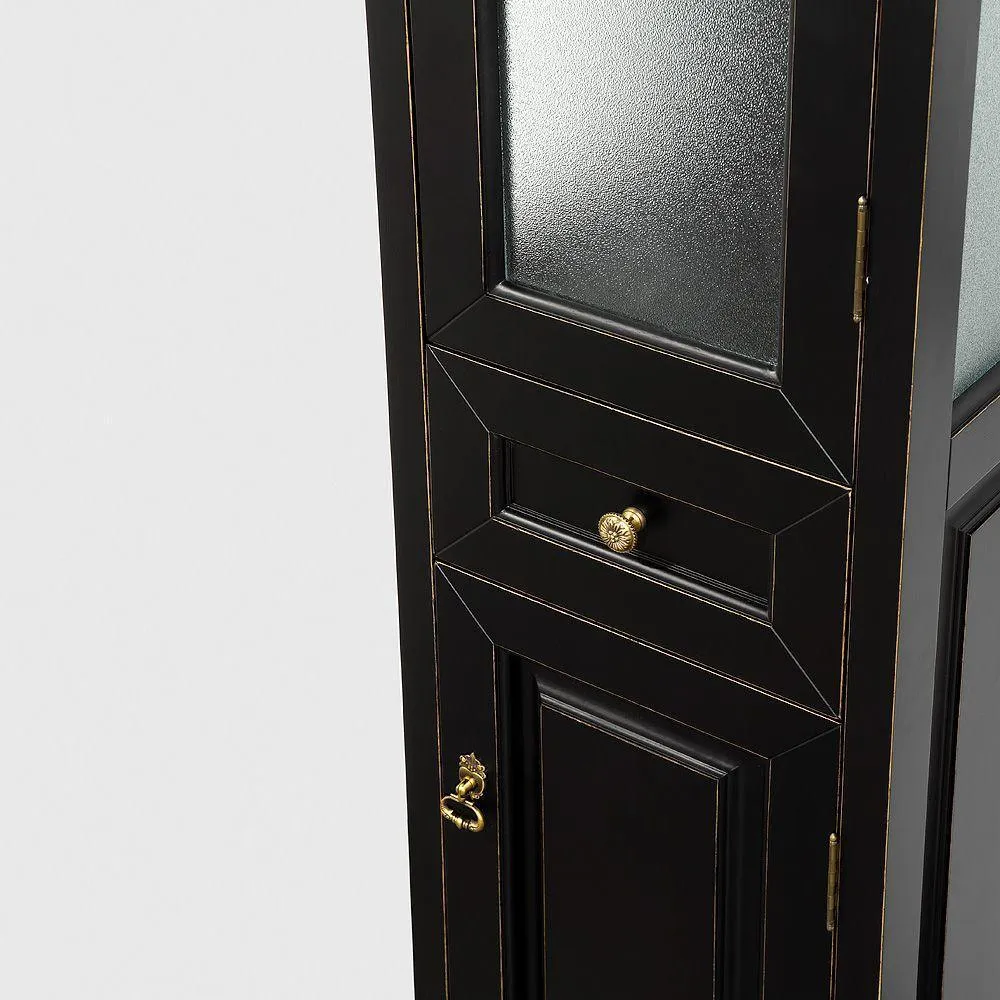 Andover 18 in. W x 16 in. D x 65 in. H Bathroom Linen Storage Tower Cabinet in Antique Black, photo 8 of 10