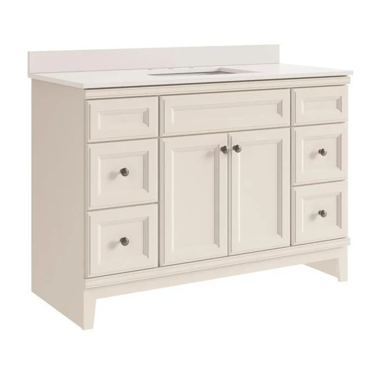 Diamond FreshFit Calhoun 48-in White Bathroom Vanity Cabinet, photo 8 of 12