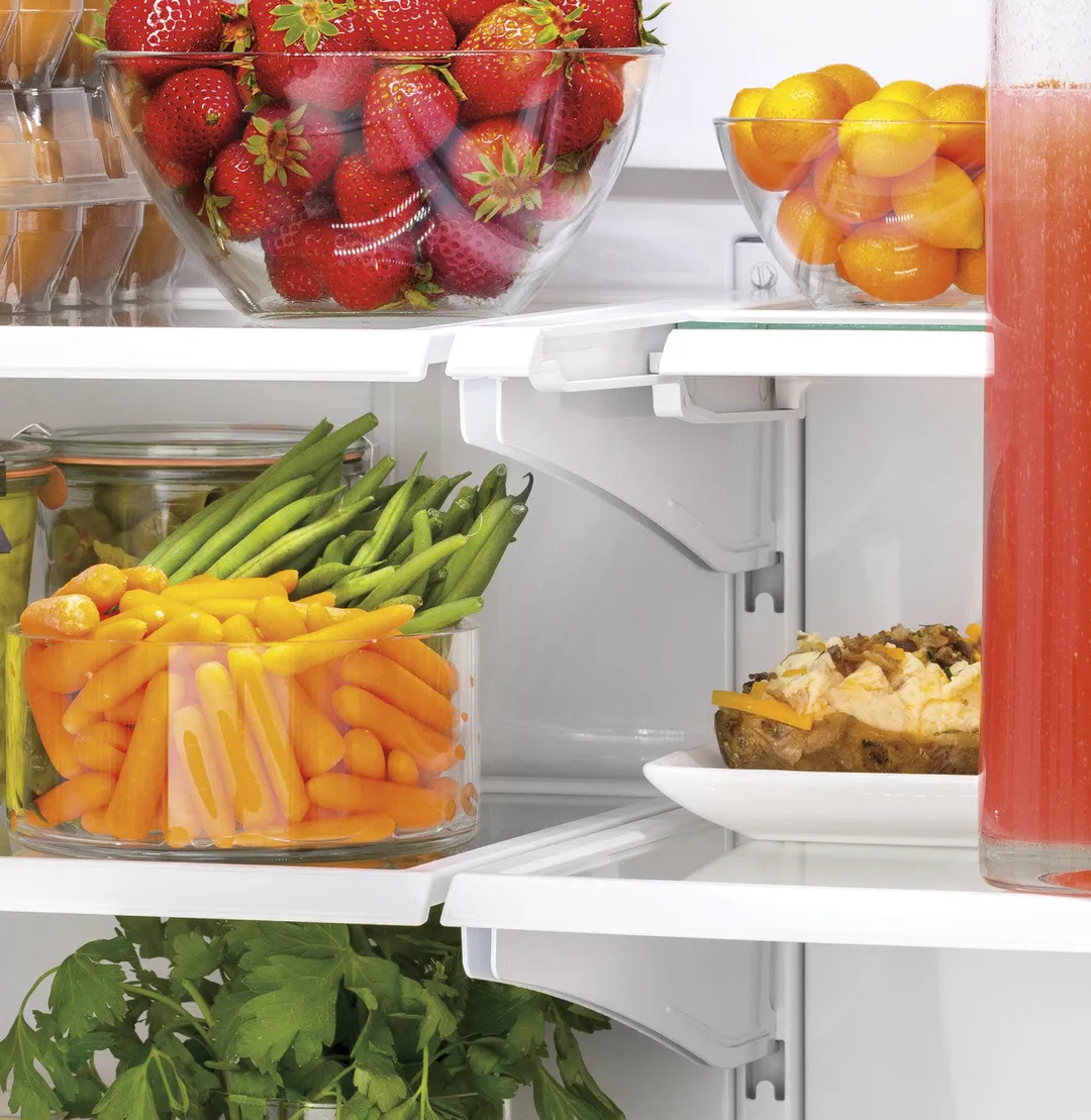 GE 18.6 cu. ft. French Door Refrigerator in Fingerprint Resistant Stainless Steel, Counter Depth (33" Wide), photo 2 of 8
