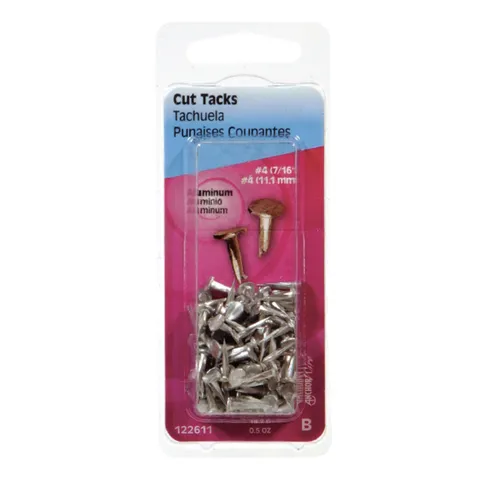 No. 4 × 7/16 in Silver Aluminum Cut Tacks, 0.5 oz Pack